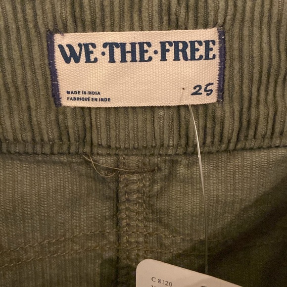 Free People We The Free Olive Sterling Cord Mini Skirt High-rise Capulet - Picture 4 of 5